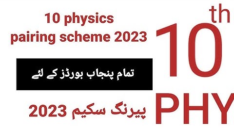 Class 10 Physics paper scheme 2023 Punjab board | Shujaat Khalid Educationist