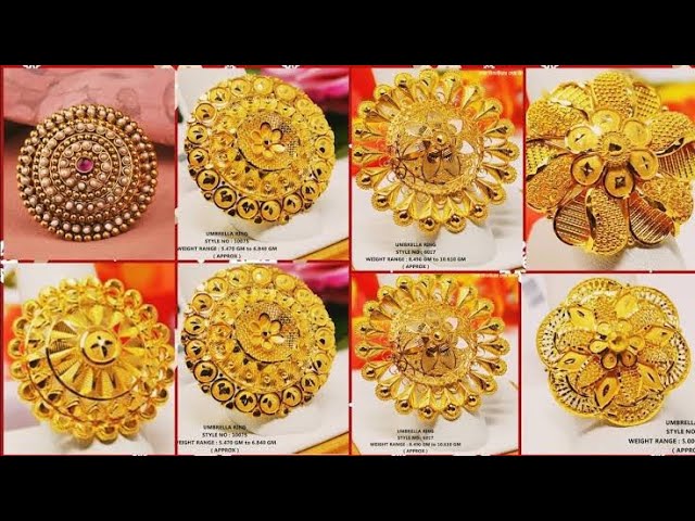 Senco Gold Treasure Deco Gold Umbrella Ring – Welcome to Rani Alankar