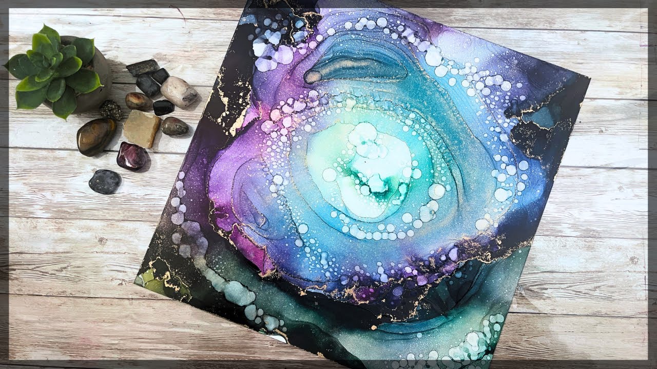 The Cosmic Portal 🌌 - Abstract Alcohol Ink Art