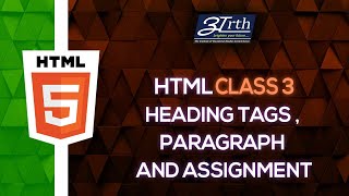 html heading tag tutorial - html paragraph tag tutorial - Lesson 3