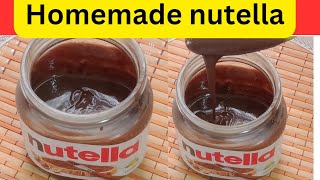 homemade nutella with almonds /homemade chocolate spread/how to make nutella at home with almonds