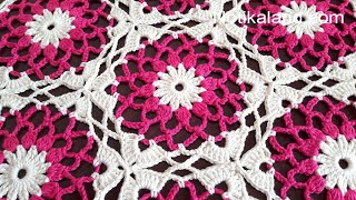 CROCHET for beginners Motif Hexagon  PART 3  How to join motifs