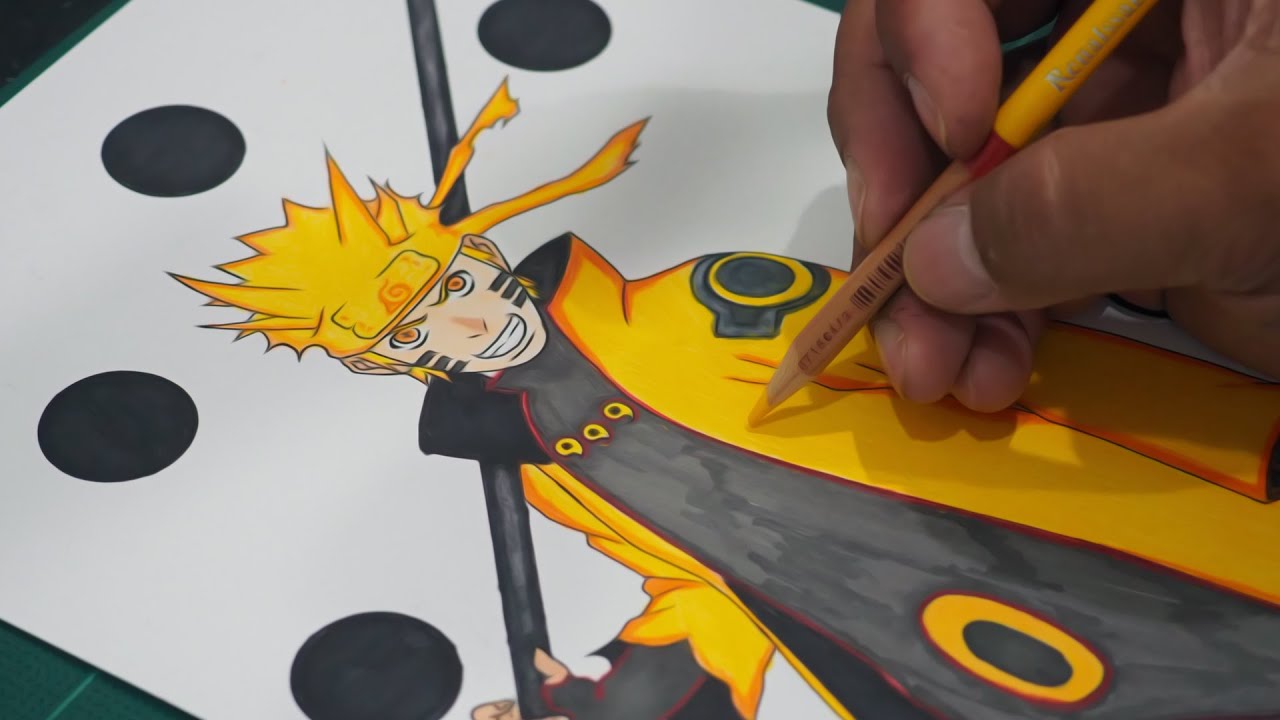 meu desenho do naruto uzumaki q fiz no dia 15/04 by kaisenn on