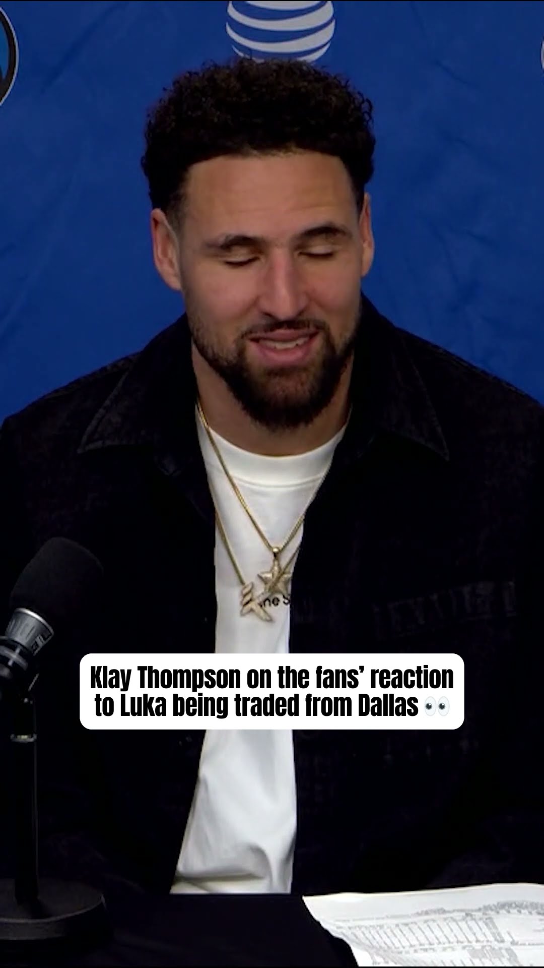 Klay Thompson is unbothered by the Mavs fans' reaction to the Luka trade ?