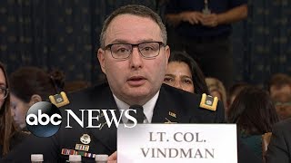 Vindman says he believes Trump ‘ordered’ Zelenskiy to investigate Bidens | ABC News