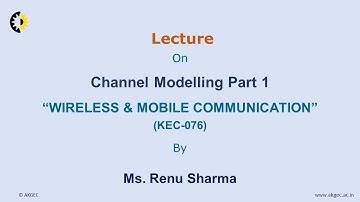 WIRELESS & MOBILE COMMUNICATION LECTURE 12 