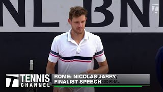 Nicolas Jarry's Rome Finalist Speech | 2024 Rome Final