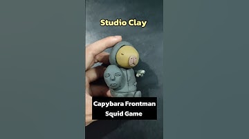 Capybara Frontman in Squid Game 🔼⏹⏺ with clayart #capybara #clay #shorts