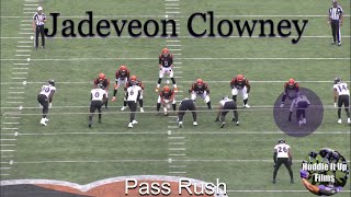 Jadeveon Clowney Ravens vs Bengals - Sack, 2 QB Hits vs QUICK Pass Game - Run Defense