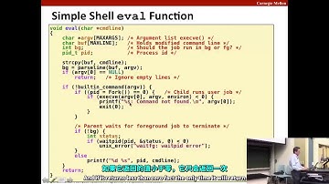 CMU 15213/15513 CSAPP 深入理解计算机系统 Lecture 15 Exceptional Control Flow Signals and Nonlocal Jumps 中英字幕