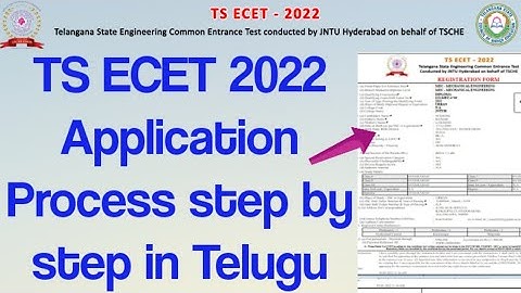 TS ECET 2022 Online Application Process in Telugu//How to Fill TS ECET 2022 Online Application form