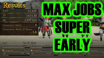 Bravely Default 2 Early JP Farming - Bravely Default 2 Easy JP -  Max Freelancer Job Fast