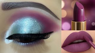 Pink and purple cutcreas eyes makeup tutorial for beginners step by step | eye makeup | Faiza salon screenshot 3