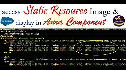 How do you display an image from static resources in Aura component?