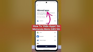 How To Hide Apps On Motorola Moto G85 5G #motog85 #hideapp #shorts