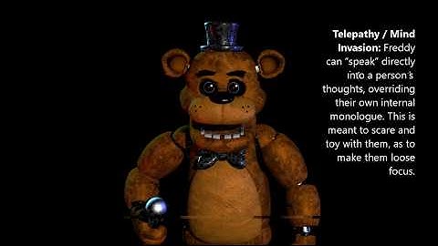 The powers and abilities of the fnaf 1 animatronics