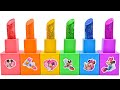Satisfying Video l DIY How To Make Kinetic Sand Lipstick Glitter Cutting ASMR #118