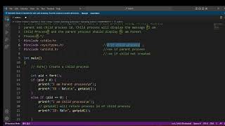 TYBCS Operating System Practical  Assignment 1 Set A Fork() System Call