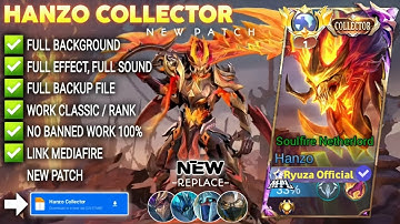 Script Skin Hanzo Collector - Soulfire Netherlord No Password | Full Effect Voice | Patch Terbaru