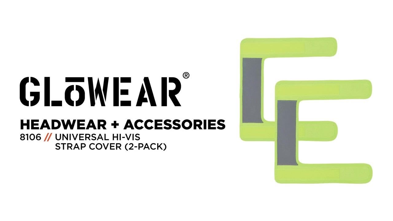 GloWear 8106 Hi-Vis Strap Covers Add Visibility to Harnesses, Backpacks and Safety Gear
