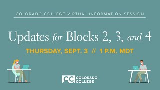 Virtual Information Session on Updates for Blocks 2, 3, and 4
