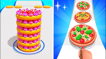 Cake Stack Run vs I Want Pizza 🌶🫑🌽🥕🫒 Max Update Mobile food Gameplay WE581