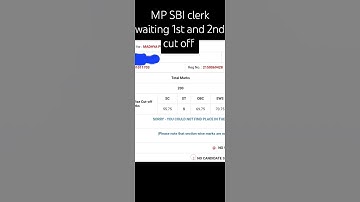 SBI clerk mains MP waiting list cut off 2022-23