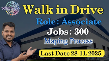 💥Wipro Recruitement 2025 || Maping Process || Walk In Drive || Hyderabad || M Tube Jobs
