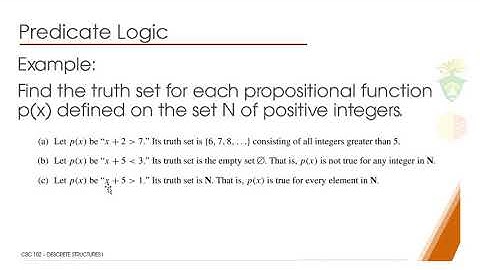 CSC 102- Predicate logic and quantifiers part 1