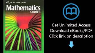 Download Holt McDougal Mathematics, Course 3, Student Edition PDF