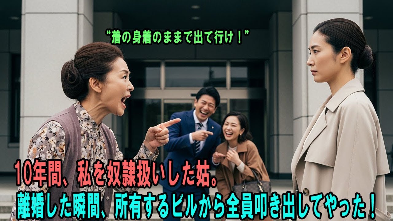 10年間、私を奴隷扱いした姑。離婚した瞬間、所有するビルから全員叩き出してやった！#感動の物語 #AIストーリー