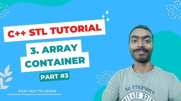 Array Container || C++ STL Playlist || Competitive Programming