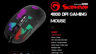 Marvo Scorpion M422 USB RGB LED Black Programmable Gaming Mouse, Review!