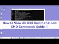 How to View All DOS Commands List   Complete CMD Commands Guide !!!