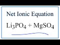 Net Ionic Equations and Solubility