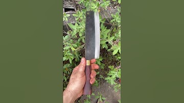 Tôi làm con dao phở thái bằng thép hạt bi tàu thủy đẹp như tranh vẽ vậy thật hiếm gặp