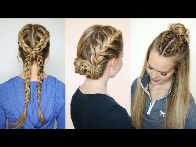 15 Easy Workout Hairstyles - YouTube