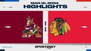 NHL Highlights | Coyotes vs. Blackhawks - March 10, 2024