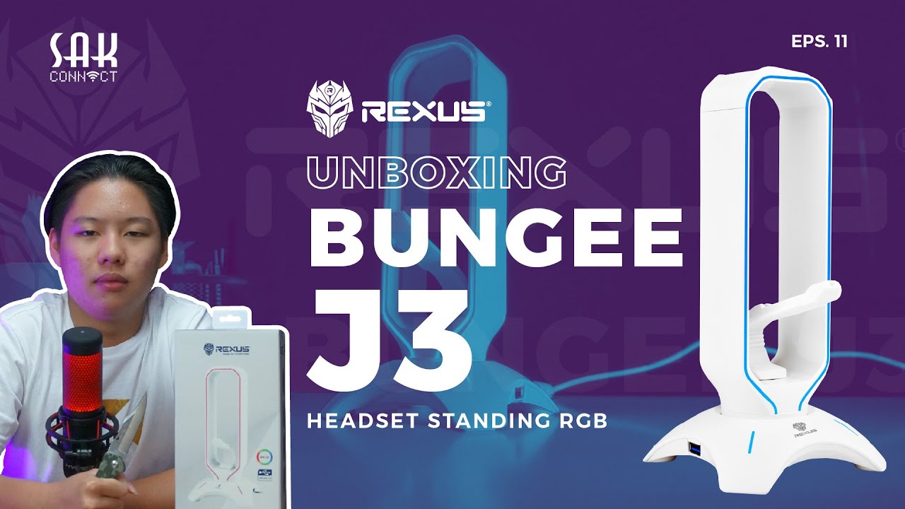Rexus Headset Stand Bungee J3 - Headset Gaming Langsung Auto Keren! Unboxing & Review