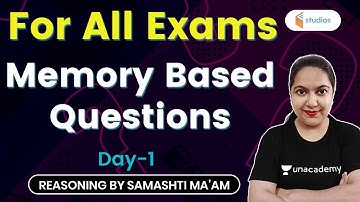 5:30 AM - For All Exams | Memory Based Questions (Day-1) | Reasoning by Samashti Shukla