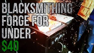 Converting an OLD GRILL into a BLACKSMITHING FORGE!