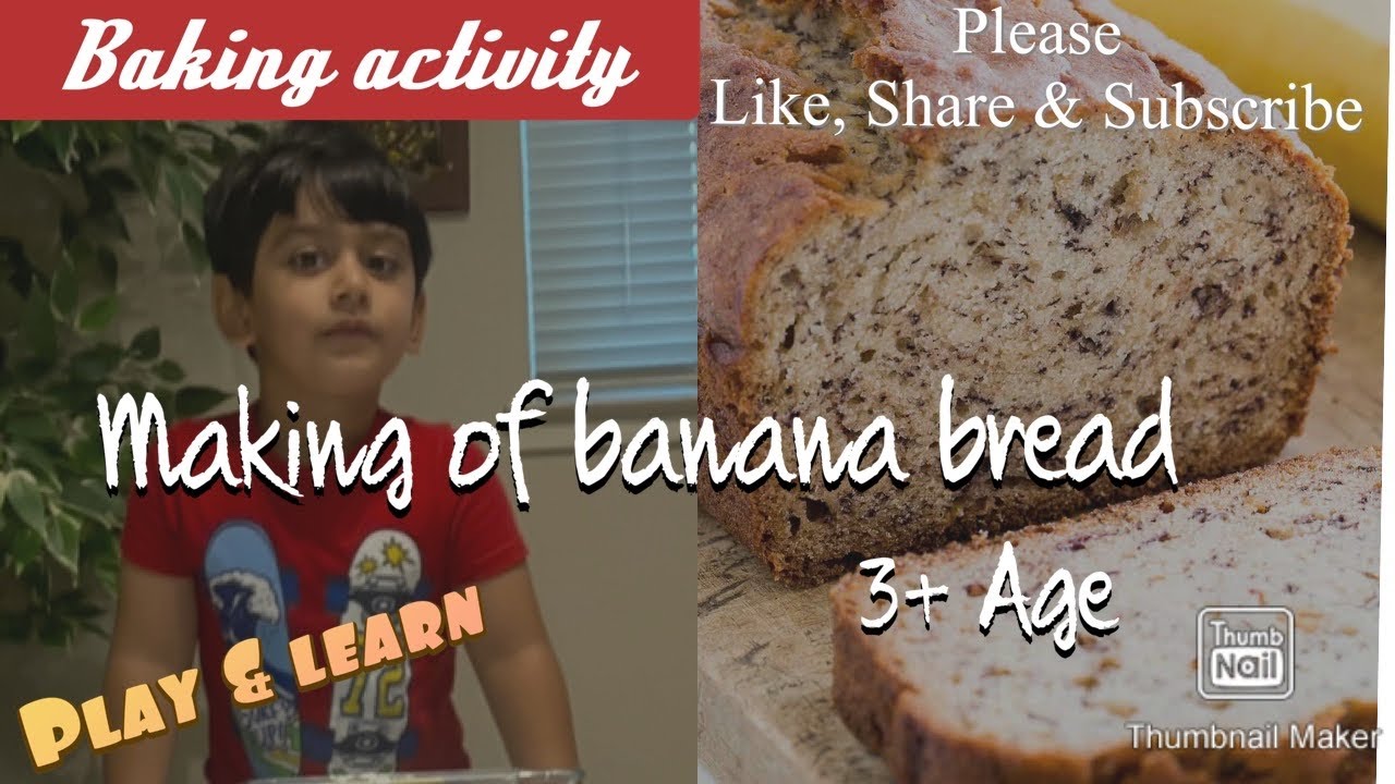 How to make banana bread. (Toddler baking) YouTube