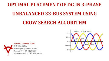 OPTIMAL PLACEMENT OF DG IN 3 PHASE UNBALANCED 33 BUS SYSTEM USING CROW SEARCH ALGORITHM