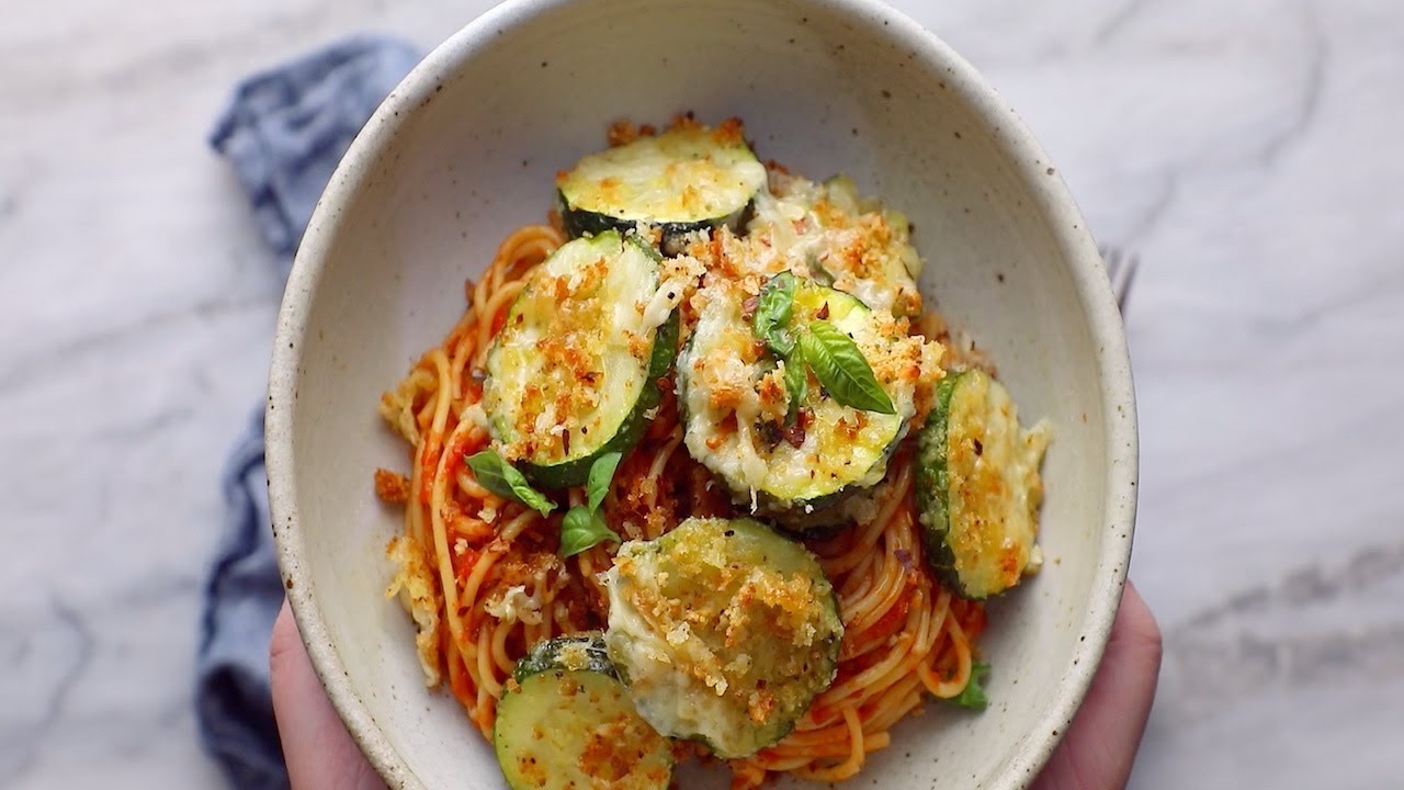 Spaghetti with Crispy Zucchini