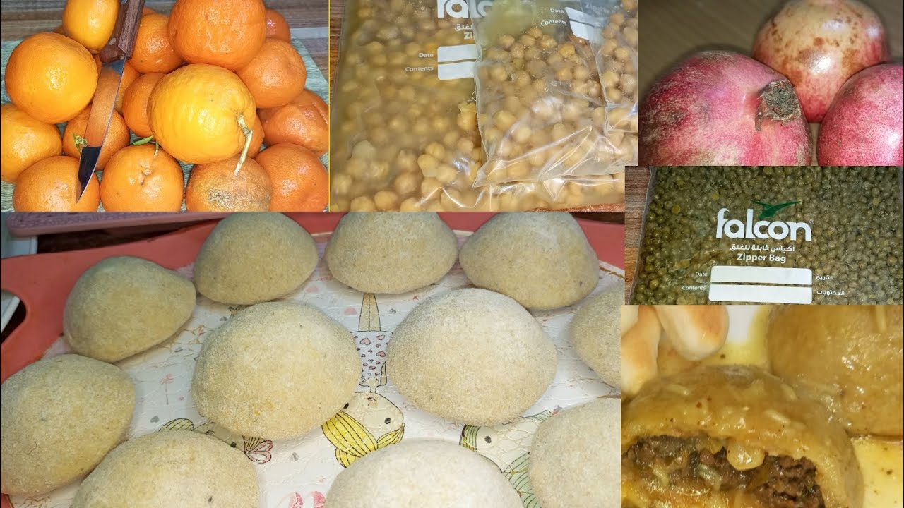 تفريزات شهر رمضان المبارك. كبه جريش اسهل طريقه لفه  وتفريز حمص وبزليه ورمان المقبلات ورارنج