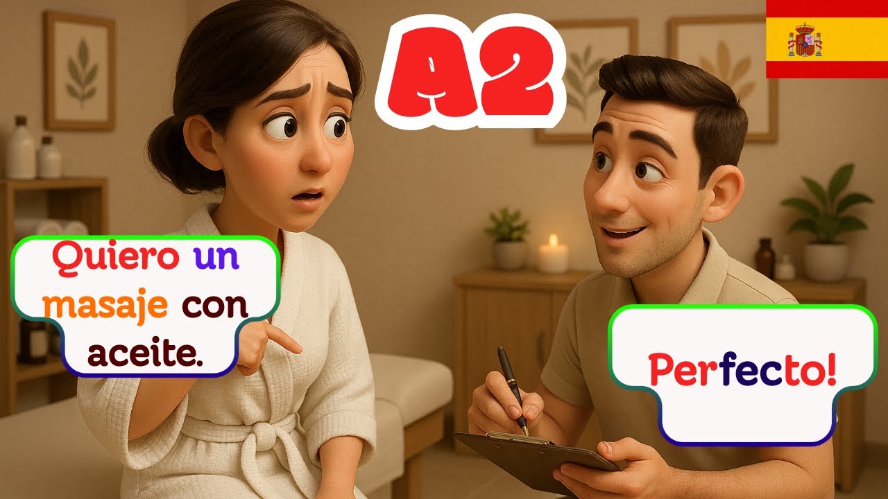 Практикуйте испанский, отдыхая в спа | Ежедневные разговоры | Уровень начинающих A1–A2