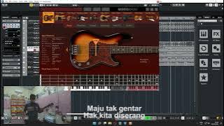 maju tak gentar teks karaoke rock version