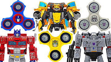 Transformers Optimus Prime, Bumblebee, Megatron fidget spinner summon! | DuDuPopTOY