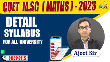 # CUET  MSC MATHEMATICS ENTRANCE 2023 | SYLLABUS | AJEET SIR || DOWNLOAD ALPINE CLASSES APP