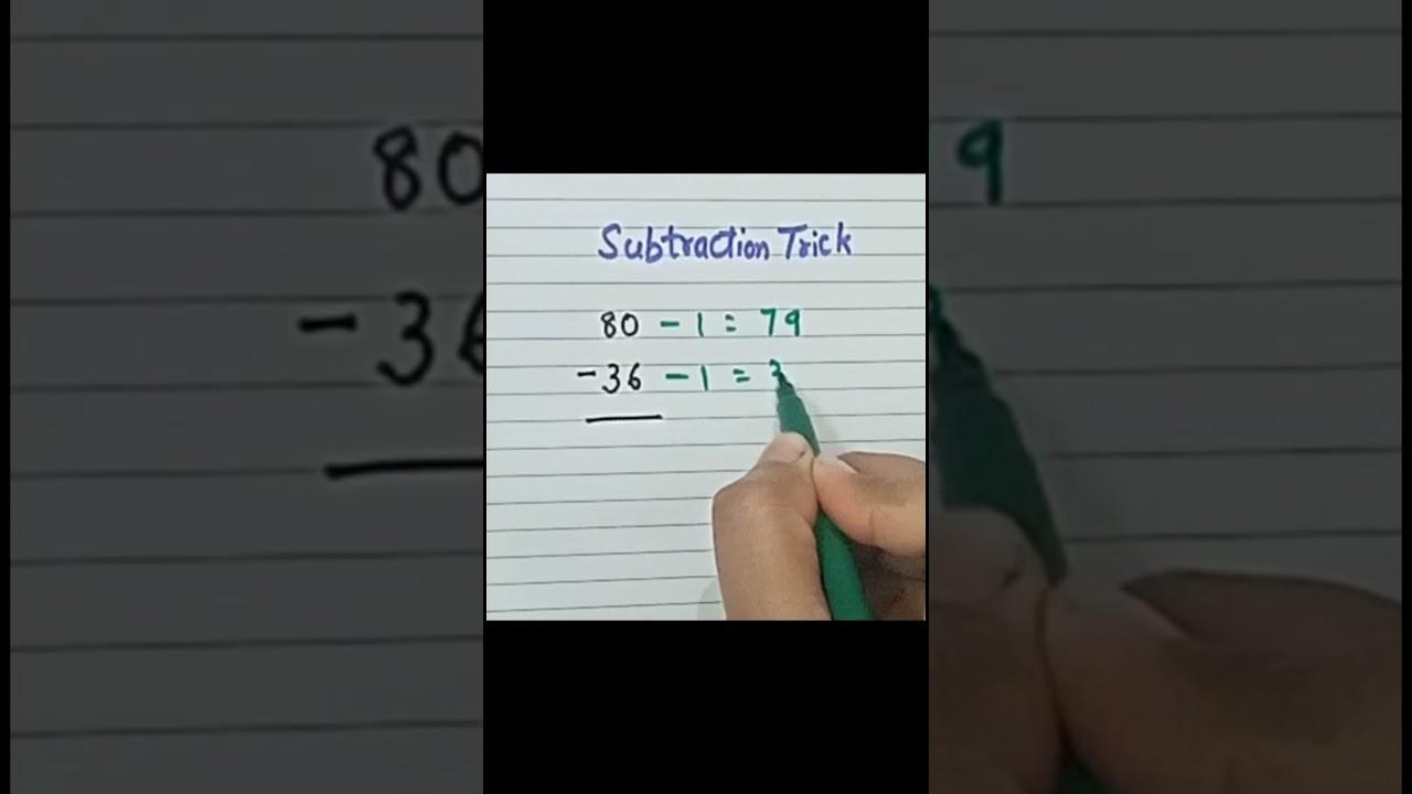Subtraction Trick | Quick subtraction trick#shorts #maths #subtractiontricks